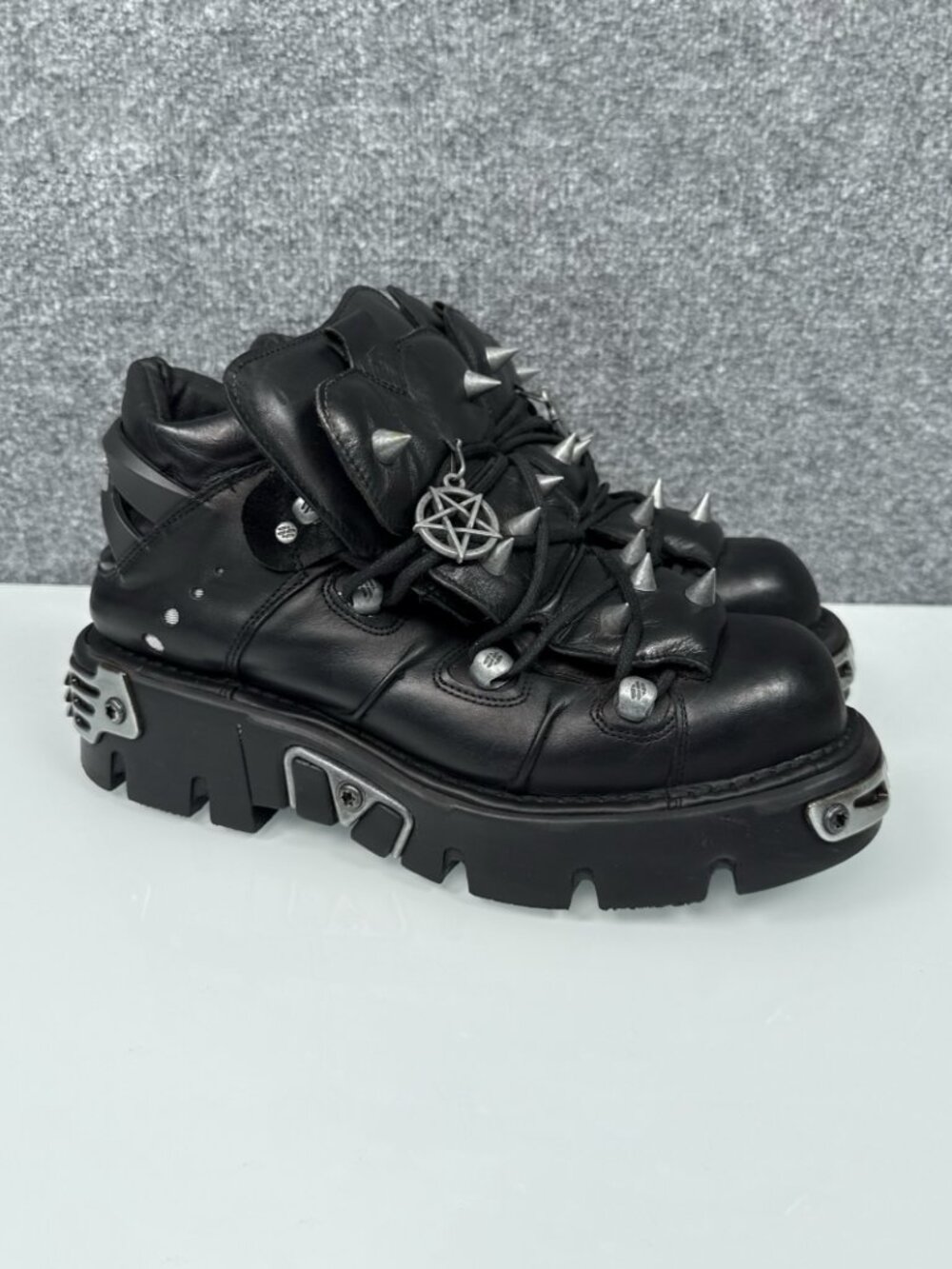 New Rock Reactor Platform Boots EU 46 (US 13) Black Spiked Gothic Punk Spain